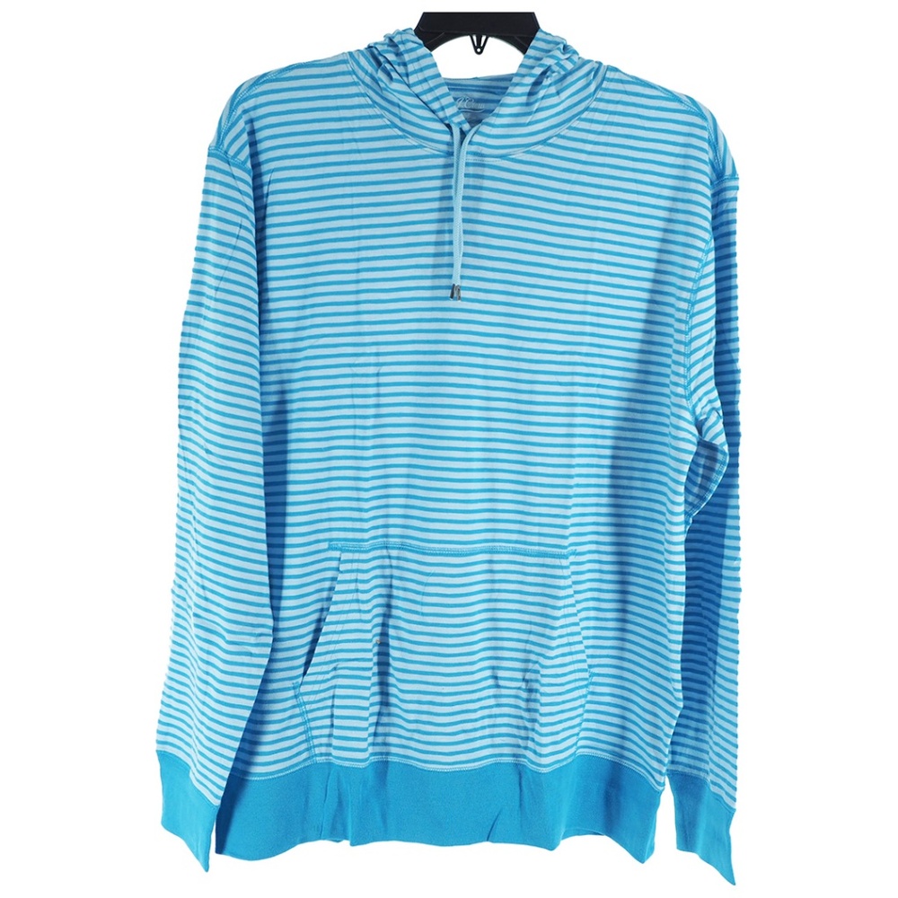 J.Crew Garment-Dyed Slub Cotton Hoodie in Yarn-Dyed Stripe